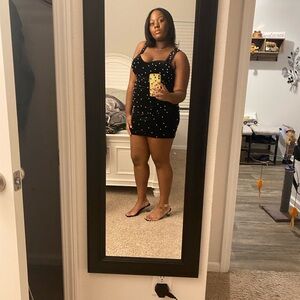 Elegant Black Studded Dress